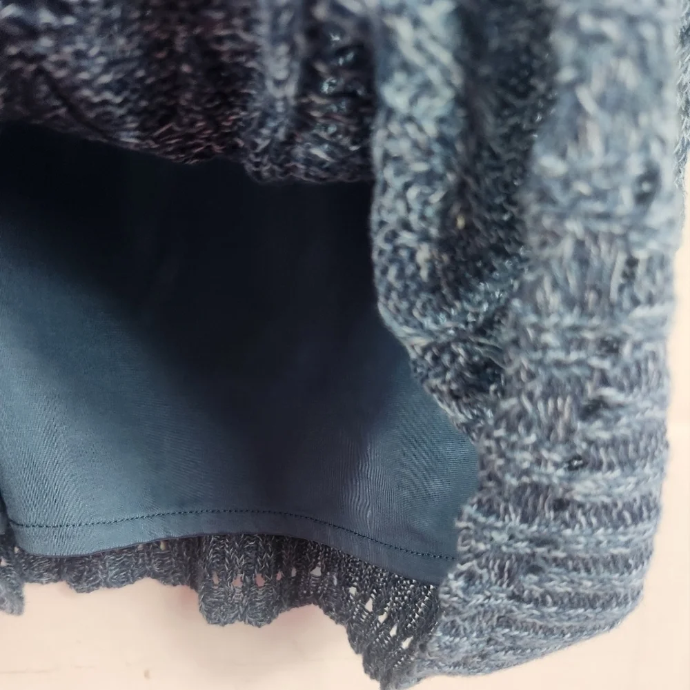 Lauren Ralph Lauren Preppy Breathable Summer Cable Knit Sweater Indigo Marl M - Picture 9 of 12